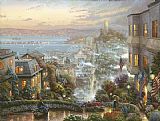 Thomas Kinkade San Francisco Lombard Street painting